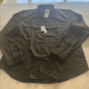 Brand New w/ Tags Black Paisley & Gray Slim Fit Button Down Dress Shirt Size XL